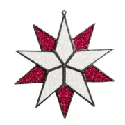 Tiffany-Fensterhänger: Stern 10 Zacken, 12 cm