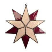 Tiffany-Fensterhänger: Stern 10 Zacken, 12 cm