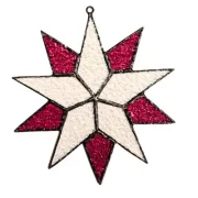 Tiffany-Fensterhänger: Stern 10 Zacken, 12 cm