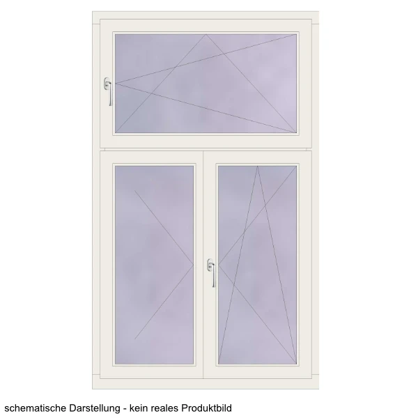 2-flügliges Fenster mit Oberlicht