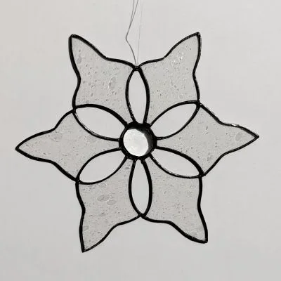 Fensterhänger: Schneeflocke 1, 13 cm