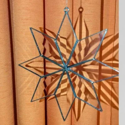 Fensterhänger: Stern 8 Zacken, 9,5 cm