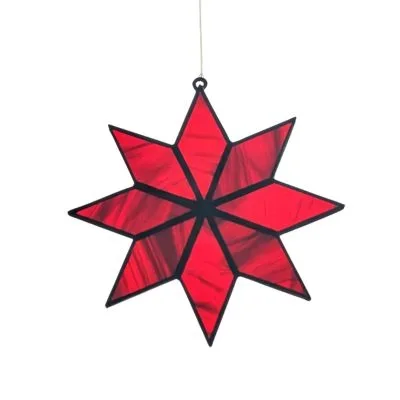 Fensterhänger: Stern 8 Zacken, 9,5 cm