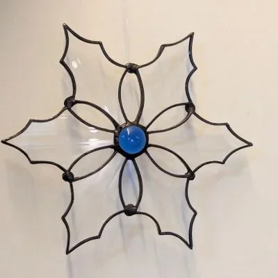 Fensterhänger: Schneeflocke 1, 13 cm