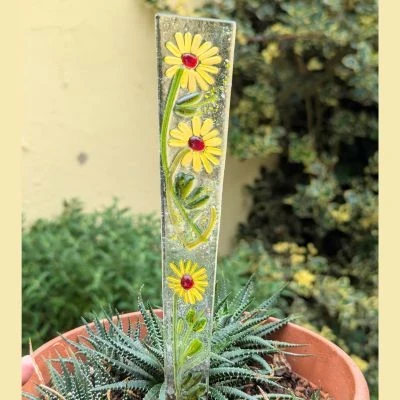 Fusing: Blumenstecker - 3 gelbe Blüten