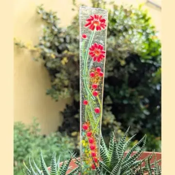 Fusing: Blumenstecker - rote Blüten