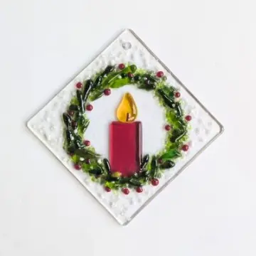 Fusing: Kranz mit Kerze