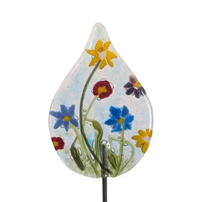 Gartenstecker Tropfen: Blumen