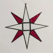 Tiffany-Fensterhänger: Stern 8 Zacken, Bevel, 14,5 cm