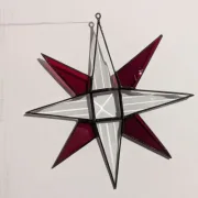 Tiffany-Fensterhänger: Stern 8 Zacken, Bevel, 14,5 cm