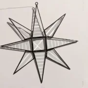 Tiffany-Fensterhänger: Stern 8 Zacken, Bevel, 14,5 cm